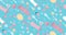 Spa seamless cartoon cute pattern blue pink white