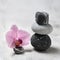 Spa still life, stones and orchid flower