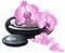 Spa stones with orchid flower