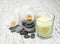 Spa stones, orchids and candle