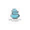 SPA - template logo for Spa lounge, beauty salon, massage area, yoga center, natural cosmetics etc.. The balancing cairn - a