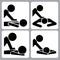 Spa and thai massage therapy signs and icon