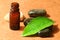 Spa therapy - oil with massage stones