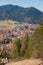 Spa town Schliersee, view from Schliersberg mountain, at early springtime. vertical shot