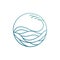 Spa vector logo. Wave logo. Water emblem