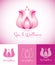 Spa and wellness lotus logo eps