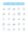 Spa and wellness vector line icons set. Spa, Wellness, Relaxation, Beauty, Therapy, Massage, Hot Stone illustration