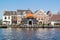 Spaarne river waterfront cafe, Haarlem, Netherlands