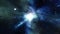 Space 2377: Traveling through star fields in space as a supernova bursts light