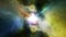 Space 2420: Traveling through star fields in space as a supernova bursts light