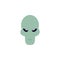 Space alien flat style icon