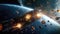 Space Armada Battle Witness the Epic Clash of Interstellar Forces in a Breathtaking Image