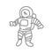 Space astronaut character icon