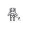 Space astronaut line icon