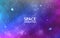 Space background. Galaxy with nebula, planet and stars. Colorful abstract futuristic backdrop. Stardust and shining