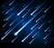 Space background meteor shower