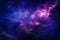 Space background with realistic nebula and shining stars. Colorful cosmos with stardust. Magic color galaxy. Infinite