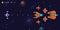 Space battle arcade game level. Pixel art galactic battle, defender spaceship and pixelated ufo enemies vector