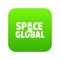 Space clobal icon green vector