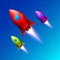 Space color rockets launch, Creative idea.