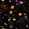 Space cosmos seamless pattern