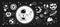 Space doodle sketch set Astronomical planet rocket comet stars sun astronaut kid