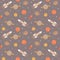 Space elements seamless pattern with rockets, planets, stars and comet