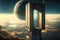Space Elevator transportation system of the future that uses a cable extending from the Earth\\\'s surface to a