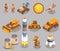 Space Exploration Isometric Icons