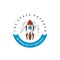 space exploration shuttle ship badge label logo icon