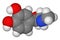 Space-filling model of adrenaline molecule