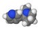 Space-filling model of nicotine molecule