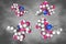 Space-filling molecular models of laetrile or vitamin B17. Atoms are represented as