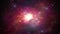 Space flight into a star field. 3D Fly through in a space galaxy in universe big bang space Loop Animation.