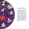Space Galaxy constellation pattern print. Huge universe vector brochure cards.