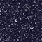 Space Galaxy constellation seamless pattern print
