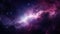 Space galaxy wallpaper, in shades of dark and light purple, realistic light and color use, vibrant skies, and realistic textures.