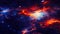 Space illustration. Nebula and galaxies in space. Colorful space background with stars.