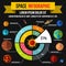 Space infographic, flat style