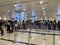 Space inside an airport waiting house, people waiting for check-in procedures - Hanoi, Vietnam April 16, 2019