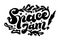 Space jam lettering. Hand drawn calligraphy inscriptions. Brush