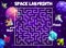 Space labyrinth maze help to starships find friend