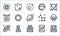 Space line icons. linear set. quality vector line set such as astronaut, observatory, galaxy, book, space capsule, monster,