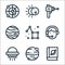 Space line icons. linear set. quality vector line set such as book, mars, ufo, constellation, jupiter, blaster, eclipse