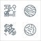space line icons. linear set. quality vector line set such as neptune, satellite, mars