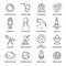 Space Monochrome Linear Icons