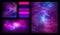 Space moodboard collage of vector illustrations. Purple galaxy layout for presentation