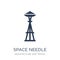 Space needle icon. Trendy flat vector Space needle icon on white