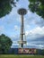 Space Needle with Park Art Mural. Vertical