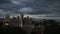 Space Needle in Seattle on a stormy summer evening